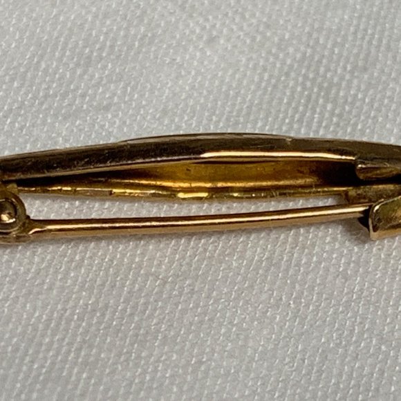 VINTAGE PIN GOLD TONE DIAPER PIN - Picture 2 of 2
